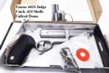 Taurus .45 .410 Judge model 4410 3 inch Chamber 4 inch Barrel Stainless 45 Long Colt and 410 gauge Shotgun Shell Shotshell Interchangeably Near Mint i - 2 of 15