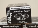 Ammo: .223 Federal 25 Box Equivalent Factory Case of 500 rounds 55 grain FMC Full Metal Case Jacket American Eagle Ammunition Cartridges AE223BL - 4 of 12