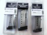 3 or more Smith & Wesson M&P Shield 9mm Factory 8 Shot Magazines Stainless 19936 MP Extension Plate $39 per on 3 or more - 1 of 10