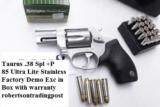 Taurus .38 Special +P Model 85 Ultra Lite Stainless Smith & Wesson Model 637 Airweight Chief copy Snub Nose 38 Spl 2 inch 17 oz Lightweight Alloy Exce - 1 of 15