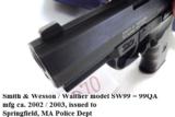 S&W .40 model SW99QA 13 Shot VG-Exc Adjustable Night Sights 2 Magazines 13 Shot Springfield MA PD 2002 mfg Blue Box CA MA OK - 3 of 15