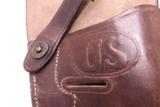 GI style Shoulder Holster 45 Autos 1911 Pistols New India Brown Leather WWI WWII type GL0108 Colt Government Model 45 Automatic Short Chest Strap vari - 2 of 9
