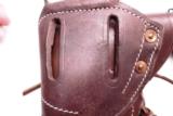 GI style Holster 45 Autos 1911 Pistols New India Dark Brown Leather WWI WWII type GL1101 Colt Government Model 45 Automatic - 6 of 11
