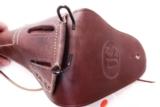 GI style Holster 45 Autos 1911 Pistols New India Dark Brown Leather WWI WWII type GL1101 Colt Government Model 45 Automatic - 7 of 11
