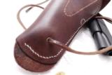 GI style Holster 45 Autos 1911 Pistols New India Dark Brown Leather WWI WWII type GL1101 Colt Government Model 45 Automatic - 8 of 11