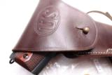 GI style Holster 45 Autos 1911 Pistols New India Dark Brown Leather WWI WWII type GL1101 Colt Government Model 45 Automatic - 10 of 11
