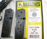 Star 9mm Model B 9 Shot Magazine Older Models with Slotted Grip Frame Mag Well Variant 9 Round Blue Steel Triple K NIB XM484M - 6 of 15