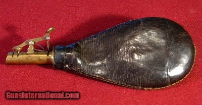 Leather/Brass Shot Flask - Image 2 of 5
