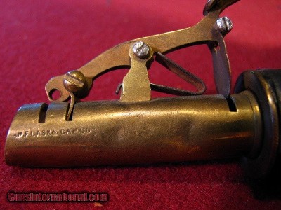 Leather/Brass Shot Flask - Image 3 of 5