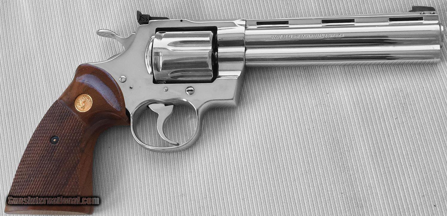 Colt Python .357 Magnum CTG 6 Barrel Polished Nickel Finish