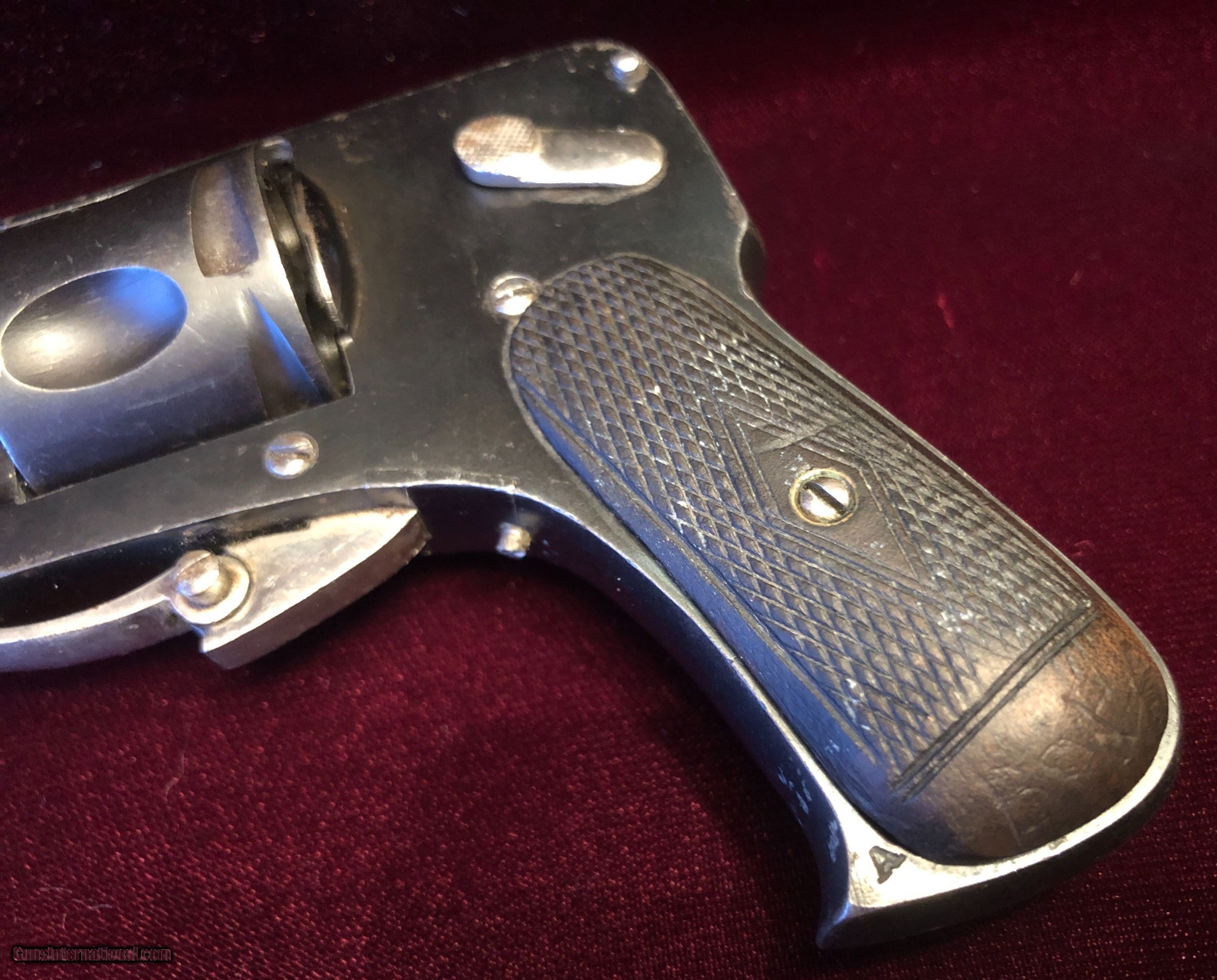 Belgian Velodog Hammerless Pocket Revolver 7.62mm with folding trigger