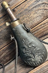 Black Powder Flask - Very Nice Patina - 2 of 5