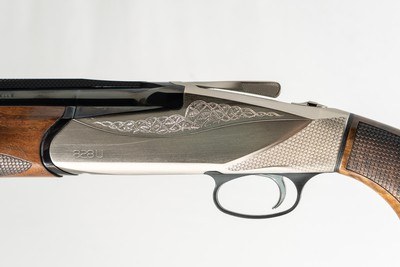 Benelli 828U Engraved Nickel 12 GA 28 IN