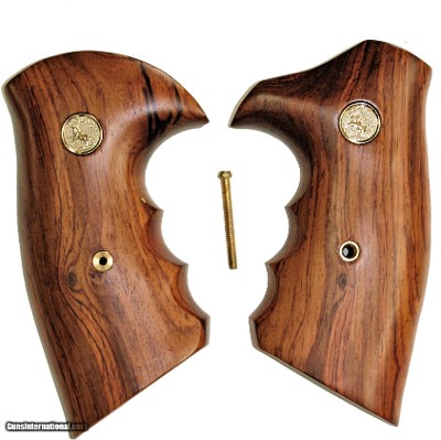 Colt MKV Rosewood Combat Grips With Finger Grooves