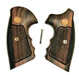 Colt Python Checkered Tigerwood Combat Grips With Medallions