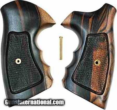 Smith & Wesson N Frame Combat Tigerwood Grips, Checkered