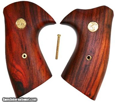 Colt V Frame MKV Rosewood Grips, Smooth With Medallions
