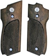 Smith & Wesson Models 39, 52, 439, 539 & 639 Auto Walnut Grips, Checkered - 1 of 1