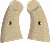Colt Python Ivory-Like Checkered Grips, Small Panel - 1 of 2