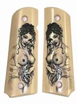 Colt 1911 Ivory-Like Grips With Naked Lady - 1 of 1