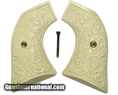 Ruger Vaquero XR3-Red or New Model Blackhawk Ivory-Like Grips, Floral