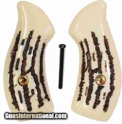 Smith & Wesson J Frame Imitation Jigged Bone Grips, Round