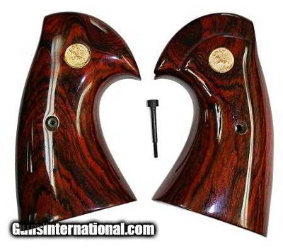 Colt Python or 2021 Anaconda Rosewood Grips, Smooth With Medallions