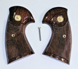 Colt Python or 2021 Anaconda Rosewood Grips, Checkered With Medallions - 1 of 5