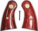 Colt Python I Frame Small Panel Rosewood Grips with Medallions - 1 of 2