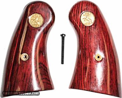Colt Python I Frame Small Panel Rosewood Grips with Medallions