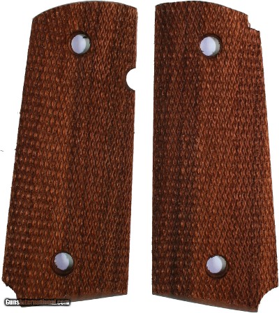 Colt 1911 Officers Model Walnut Checkered Grips