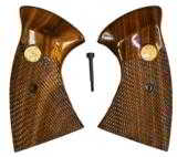 Colt MKIII Walnut Checkered Grips w/ Medallions - 1 of 3