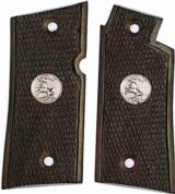 Colt Mustang & Pocketlite Walnut Checkered Grips With Medallions - 1 of 1