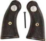 Colt Police Positive Walnut Checkered Grips With Medallions - 1 of 1