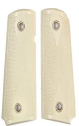 Colt New Agent SA Checkered Real Ivory Grips - 1 of 1