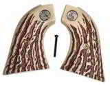 Colt Scout & Frontier Imitation Jigged Bone Grips W Medallions