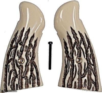 Smith & Wesson K & L Frame Imitation Jigged Bone Grips