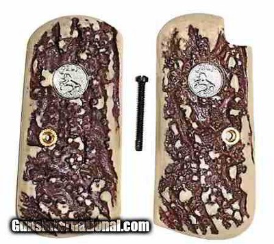 Colt 1903 & 1908 Auto Stag-Like Grips with Medallions