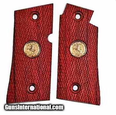 Colt Mustang or Pocketlite Checkered Rosewood Grips