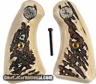 Colt Detective Special Stag-Like Grips With Medallions