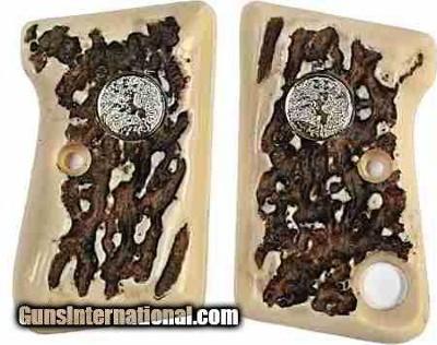 Colt JR .25 Auto Stag-Like Grips With Medallions