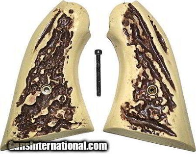 Remington 1858 Uberti .36 Cal. New Model Navy Revolver Stag-Like Grips