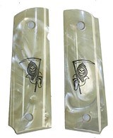 Colt 1911 Pearl Premium Grips With Grim Reaper - 1 of 1