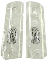 Colt 1911 Pearl Premium Grips With Horse Head - 1 of 1