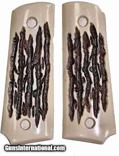 Colt 1911 Officers Model Jigged Bone Grips