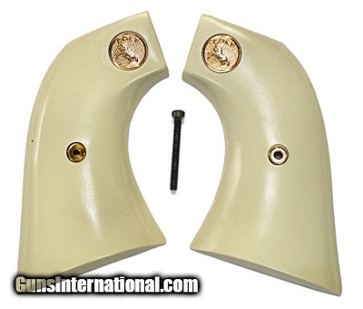 Colt SAA Ivory-Like Grips With Medallions