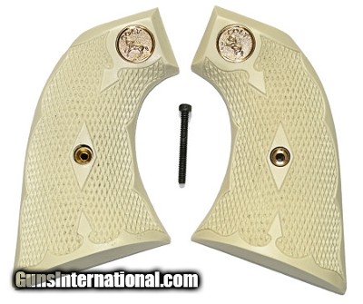 Colt SAA Ivory-Like Fleur De Lis With Medallions