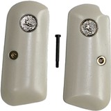 Colt 1903 & 1908 Pocket Hammerless Auto Ivory-Like Grips With Medallions - 1 of 2