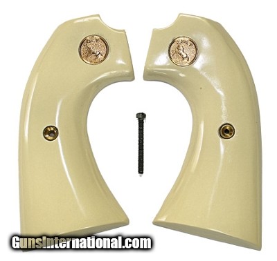 Colt Bisley Ivory-Like Grips With Medallions