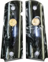 Colt 1911 Pearl Premium Grips, Black With Colt Medallions - 1 of 1